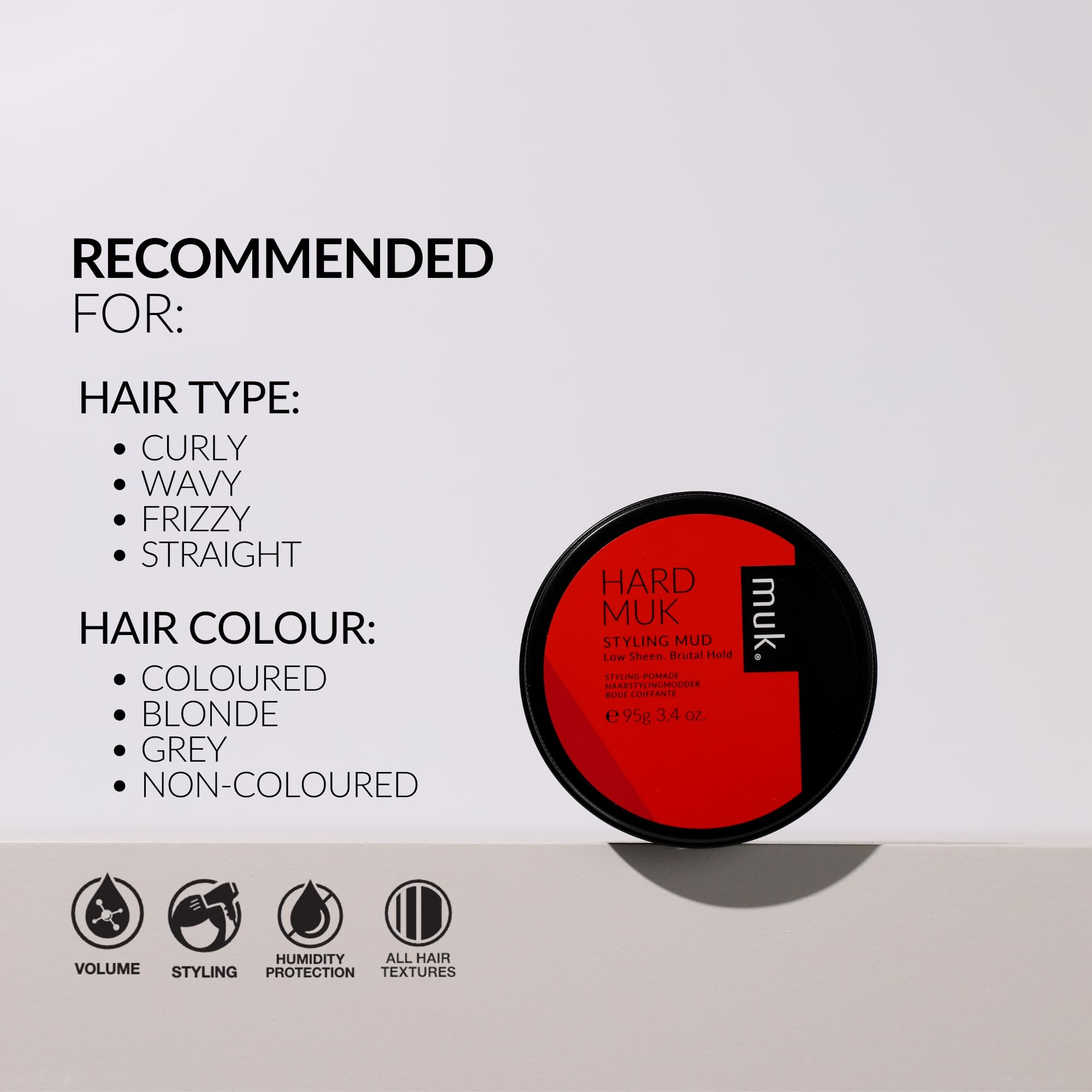 Muk Haircare Pâte de coiffage – épaissit visuellement les cheveux pour un style plus structuré.