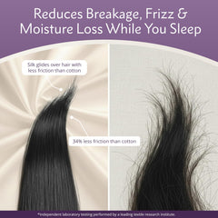 Mulberry Park Silks charmeuse lisse protège les cheveux jour et nuit.