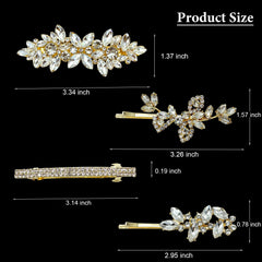 Mulzile accessoire cheveux or combinaison perles et strass pour cérémonie.