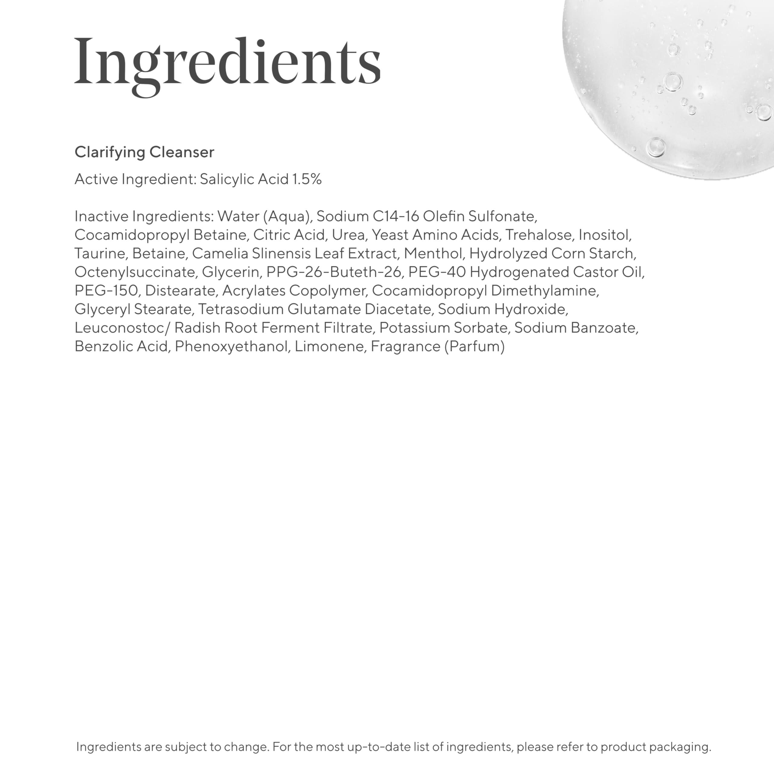 Murad Acne Control Clarifying Cleanser — formulation sans sulfates pour une routine douce