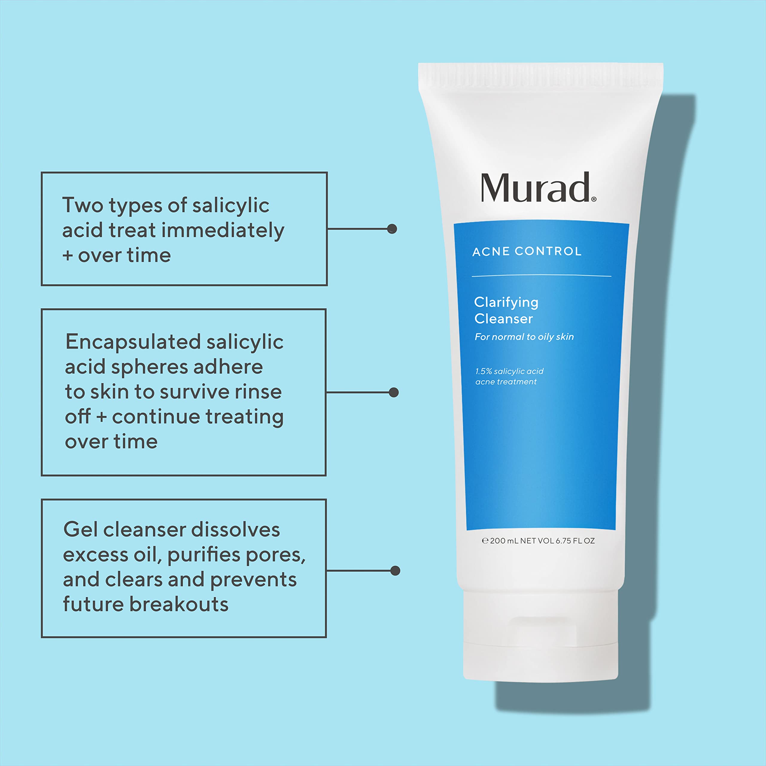 Texture gel nettoyante au salicylique Murad purifie les pores en profondeur