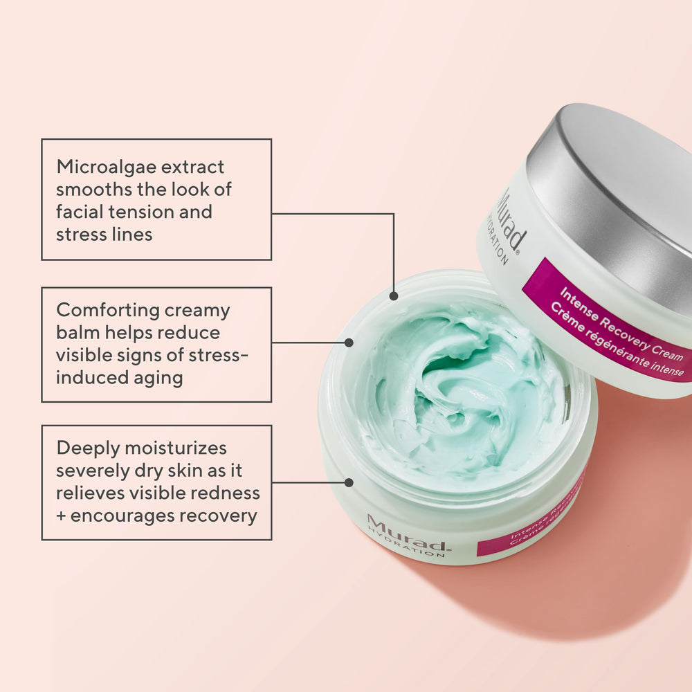 Texture riche de Murad Crème Intense Récupération pour une peau confortable.