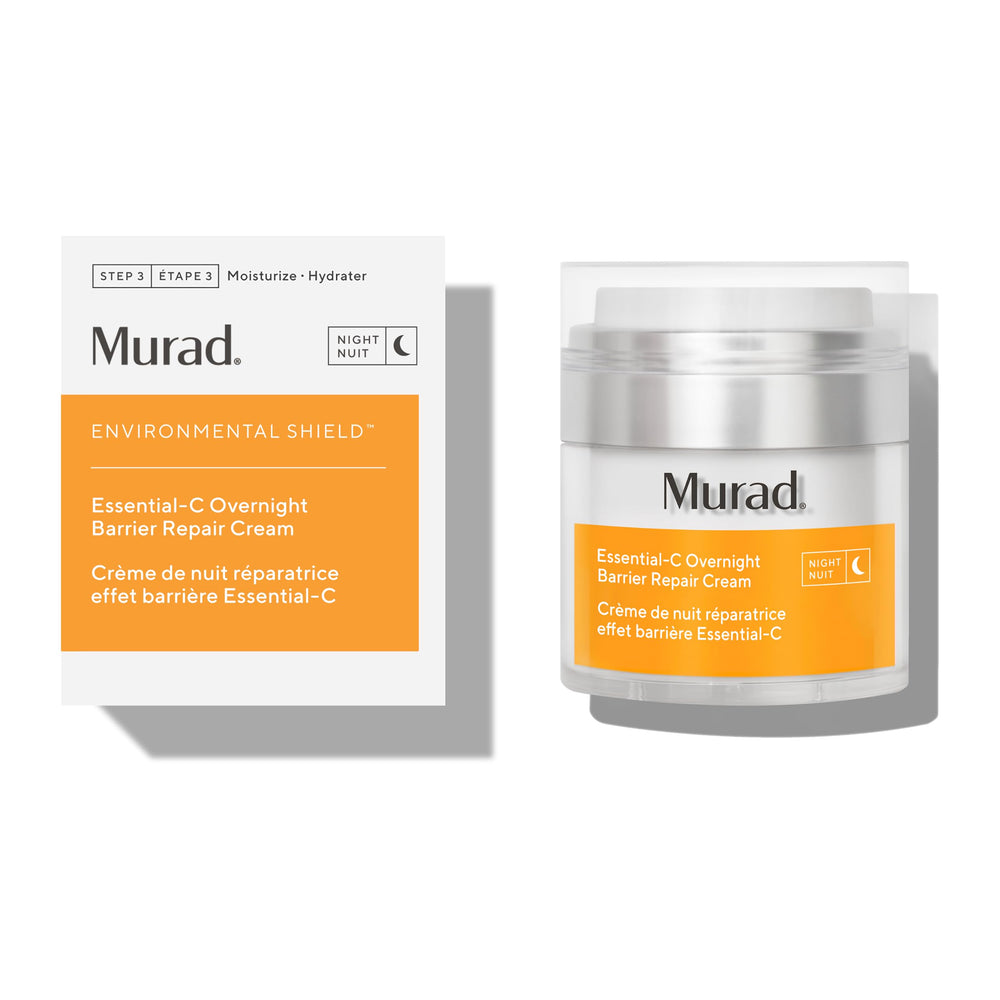 Murad Essential-C bouteille nuit offre une hydratation nocturne ciblée.