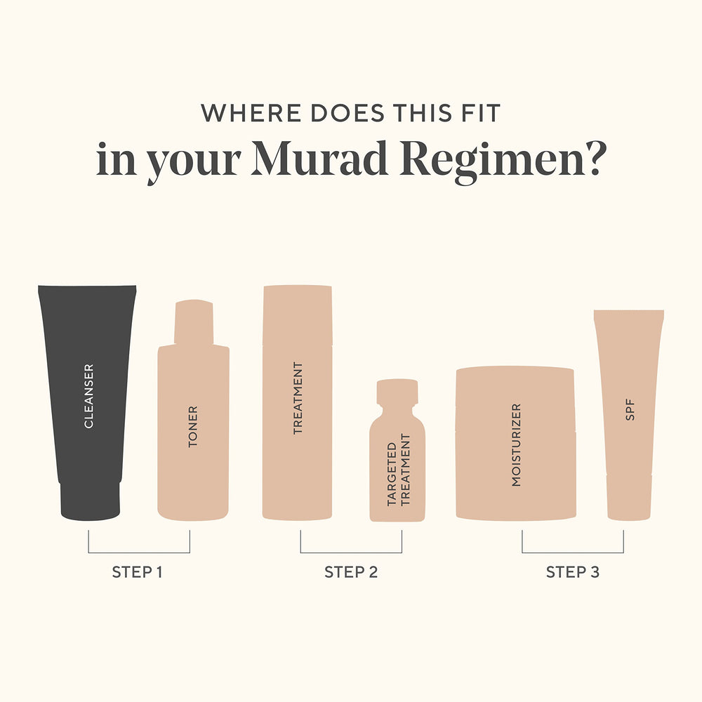 Murad flacon au design élégant et mat pour votre routine quotidienne.
