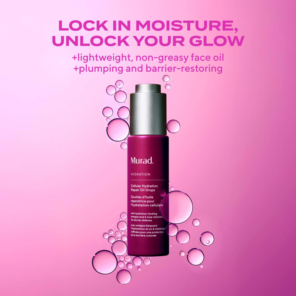 Murad – gouttes huile visage sur peau pour texture lisse