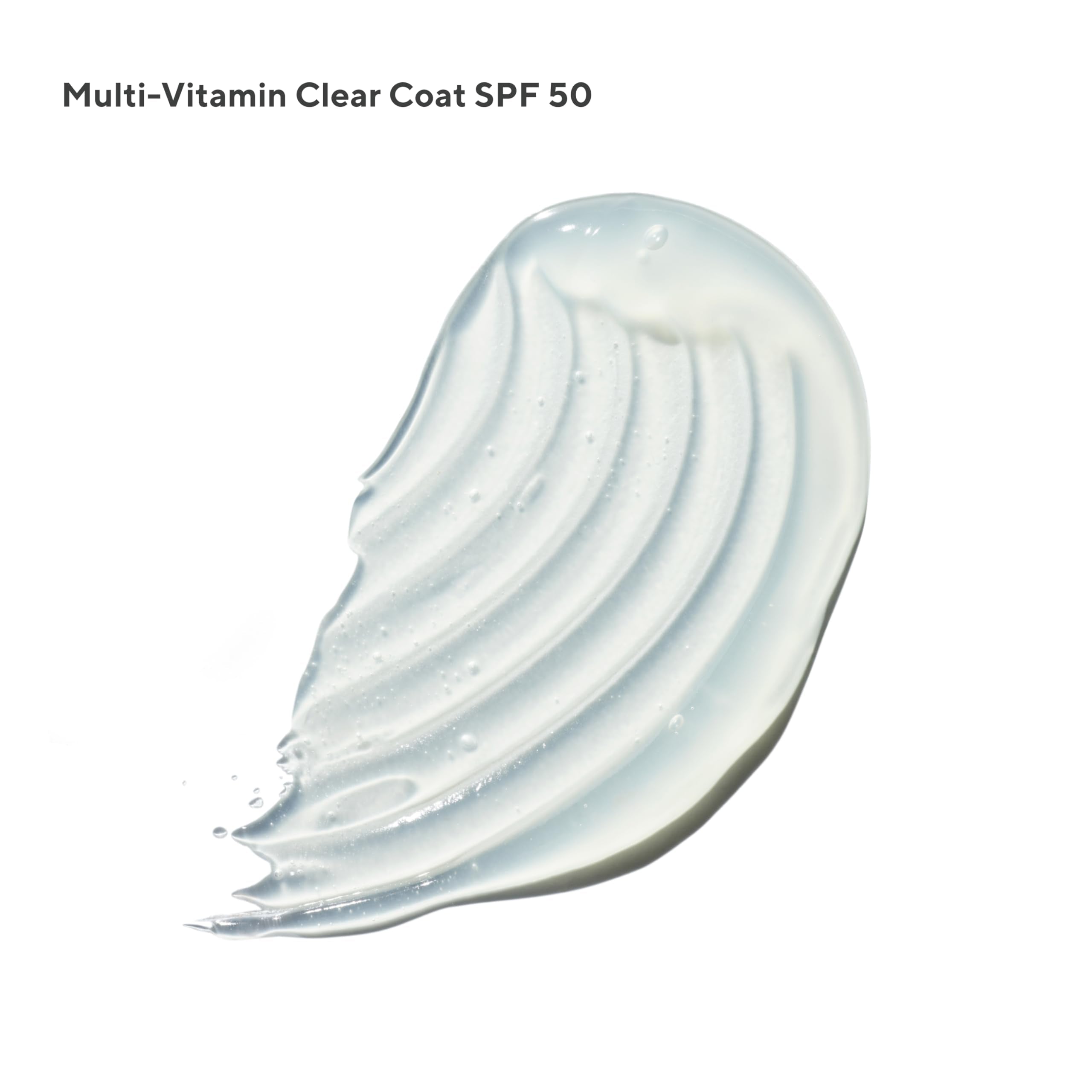 Murad Multi-Vitamin Clear Coat SPF 50, texture légère prête à être appliquée sur le visage.