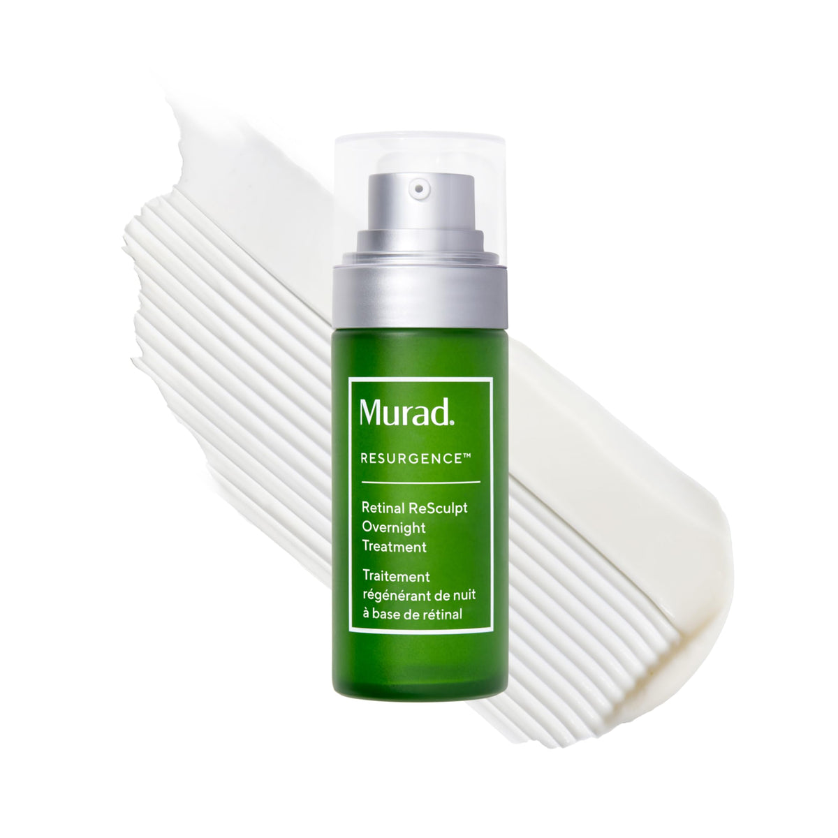 Murad Rétinal ReSculpt Sérum – bouteille élégante prête pour une application nocturne lissante.