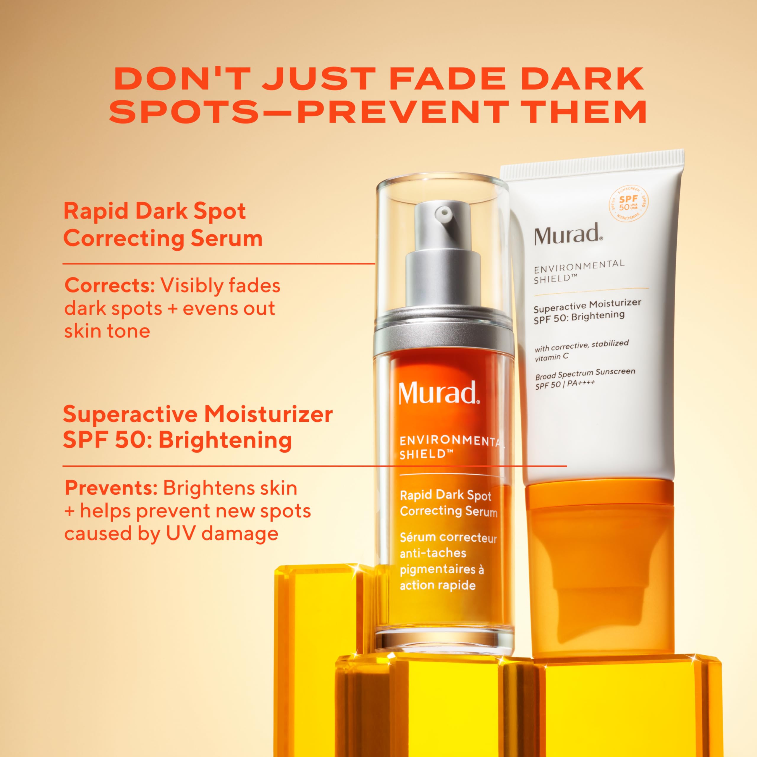 Murad routine-quotidienne simplifiée, SPF50 et soin visage en un seul produit.