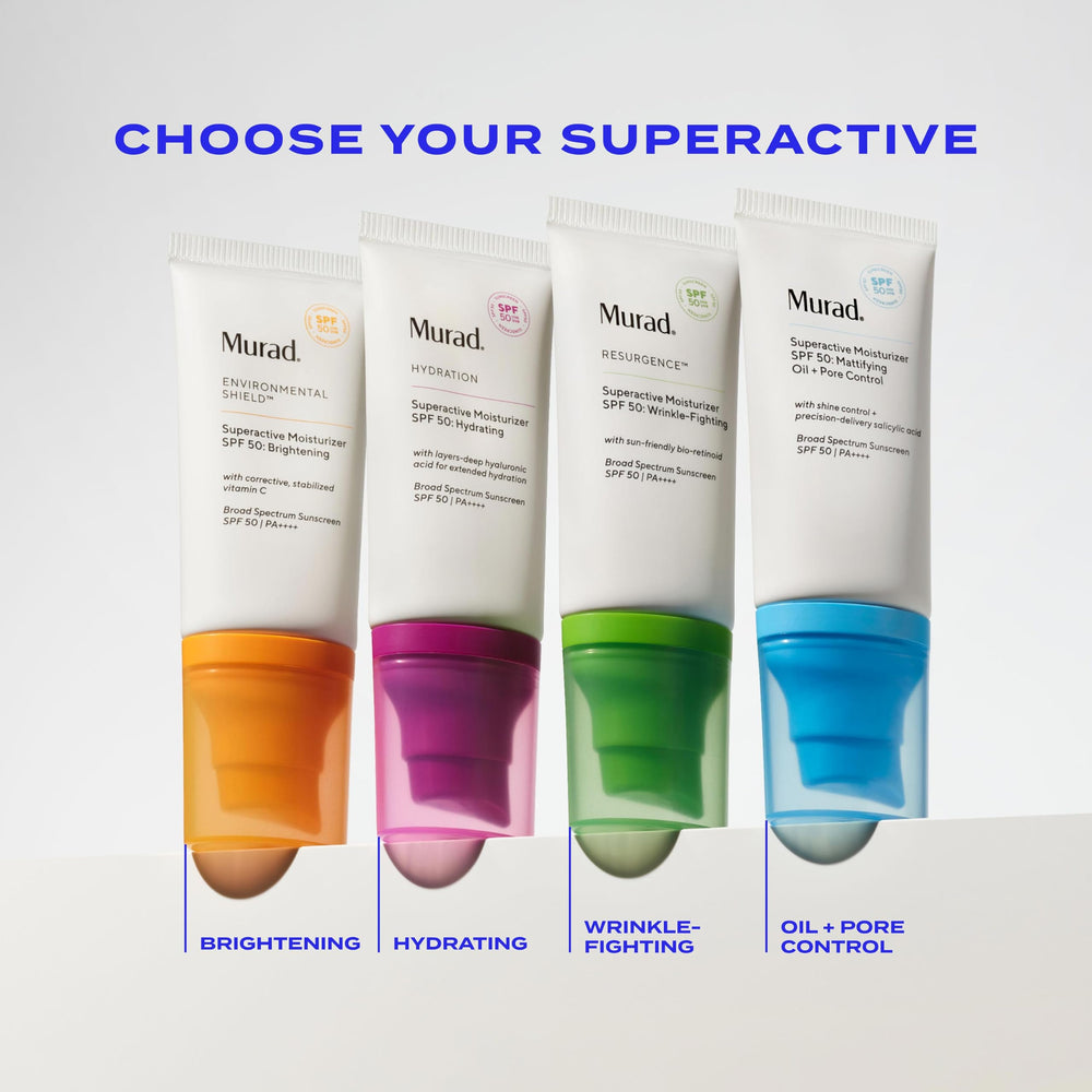 Murad Superactive – protection UV SPF50 sans voile blanc