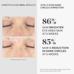 Techniques d'application douce Murad Vita-C Eyes pour réduire l'apparence des cernes et des poches.