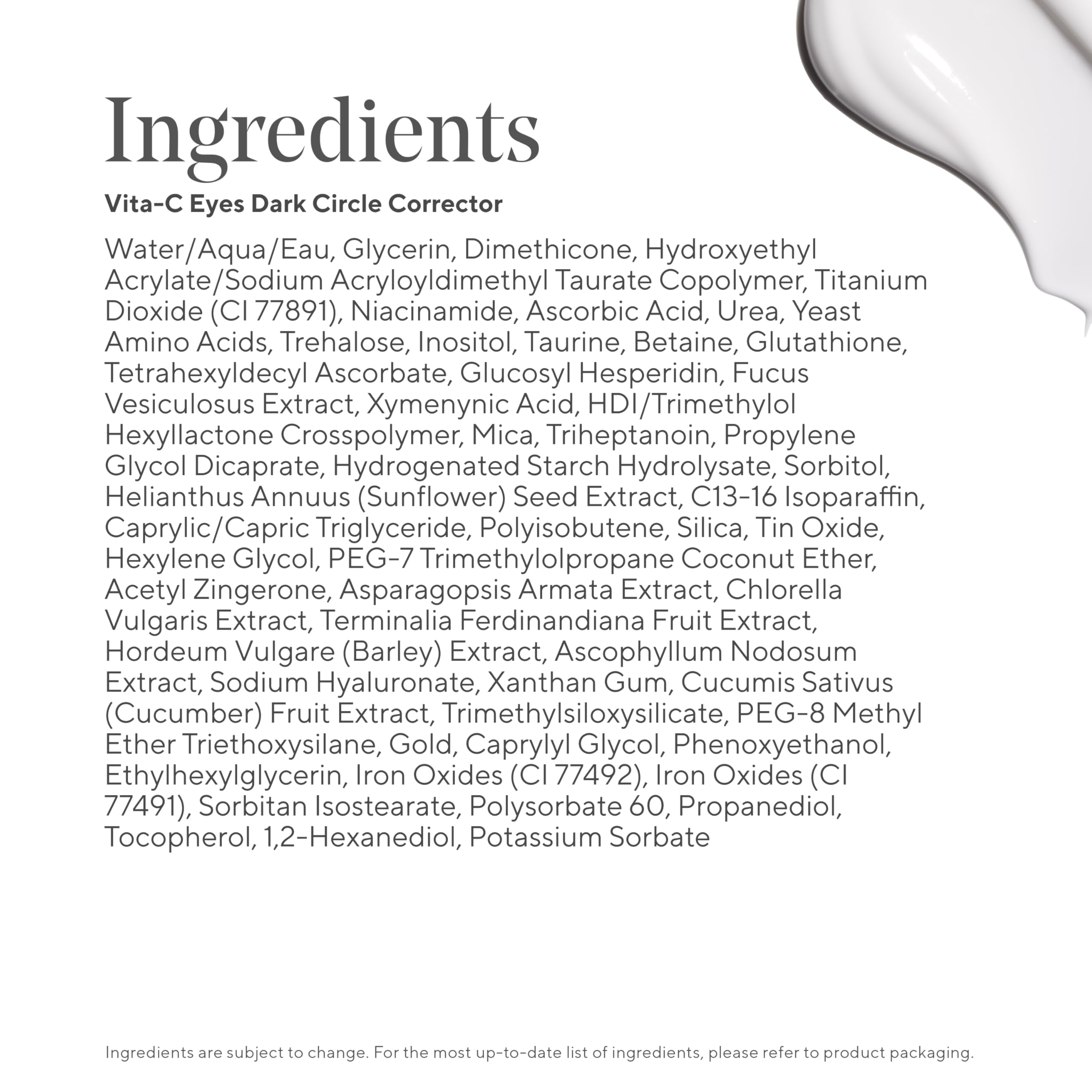 Ingrédients algues et concombre promettent hydratation et fraîcheur autour des yeux.