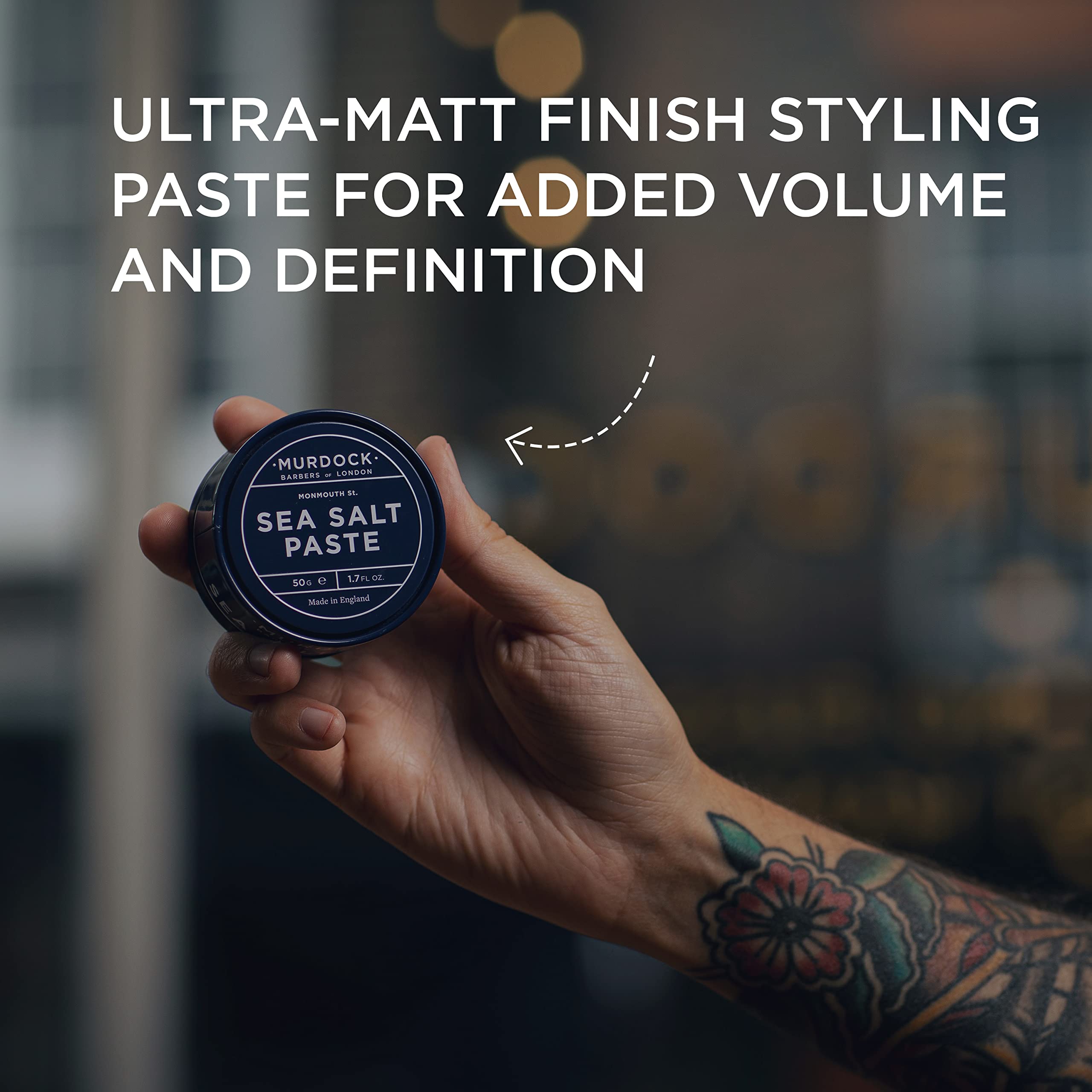 Murdock London Pâte Sel Mer – texture matte et volume contrôlé.