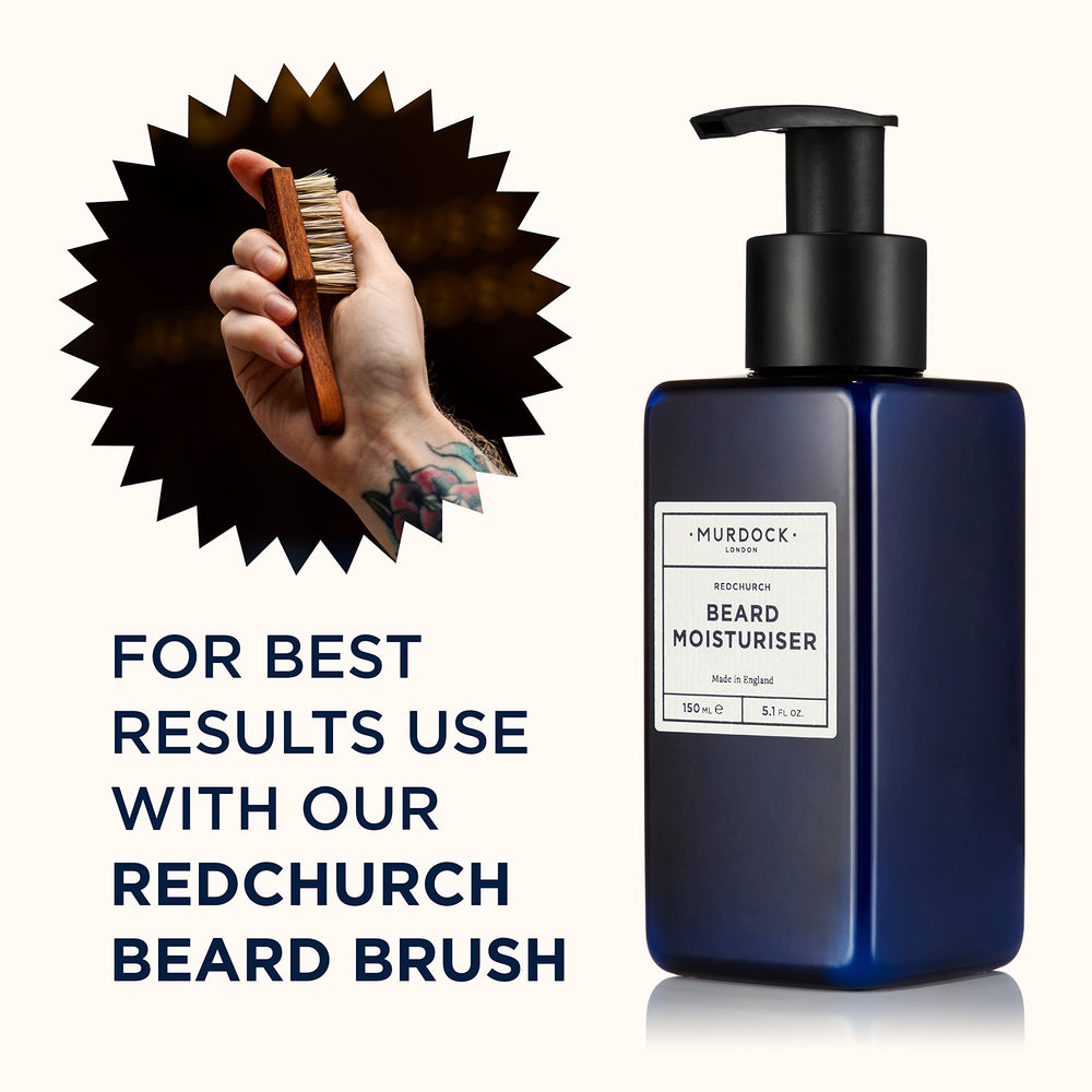 Usage quotidien de la crème barbe Murdock London pour une barbe confortable.
