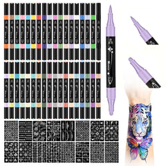 Murend tatouages temporaires marqueurs 36 couleurs pour des designs éclatants sur la peau.