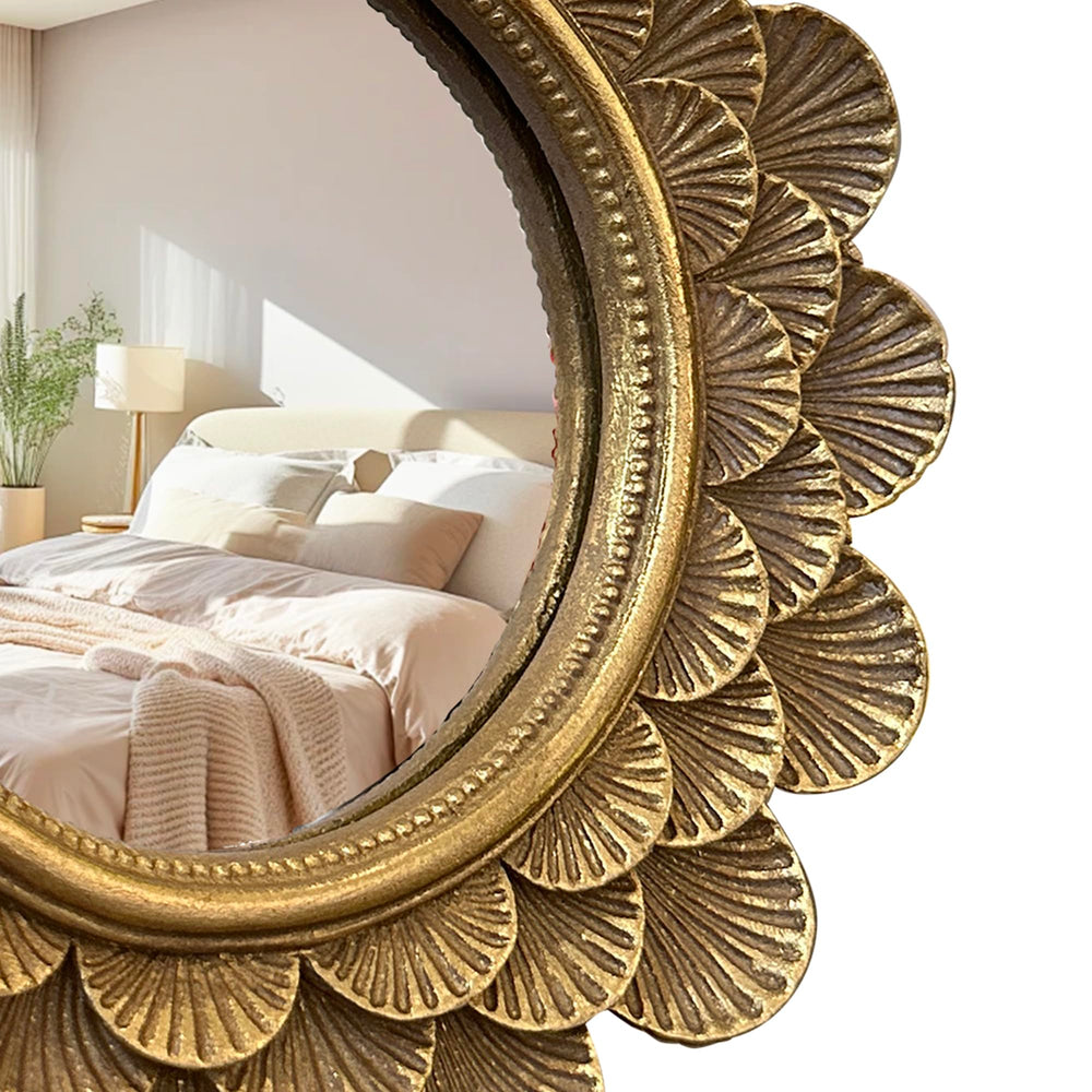Musanpou miroir vanité vintage doré pour salle de bains.