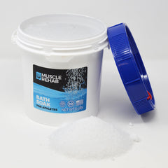 Sels d'Epsom Muscle Rehab en grains pour bain revitalisant.