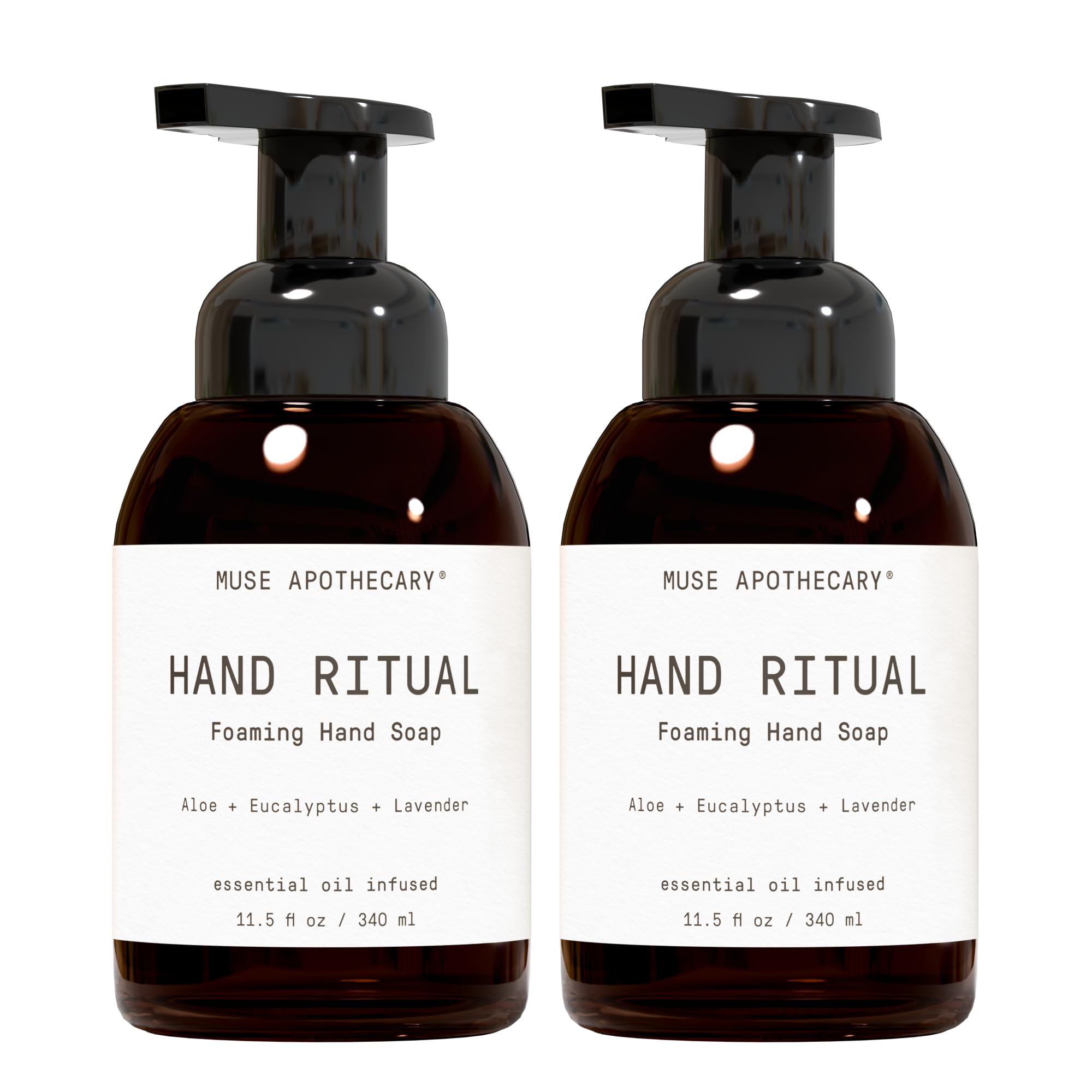 Muse Apothecary Hand Ritual: bouteille mousse-mains, sensation douce et hydratation légère.