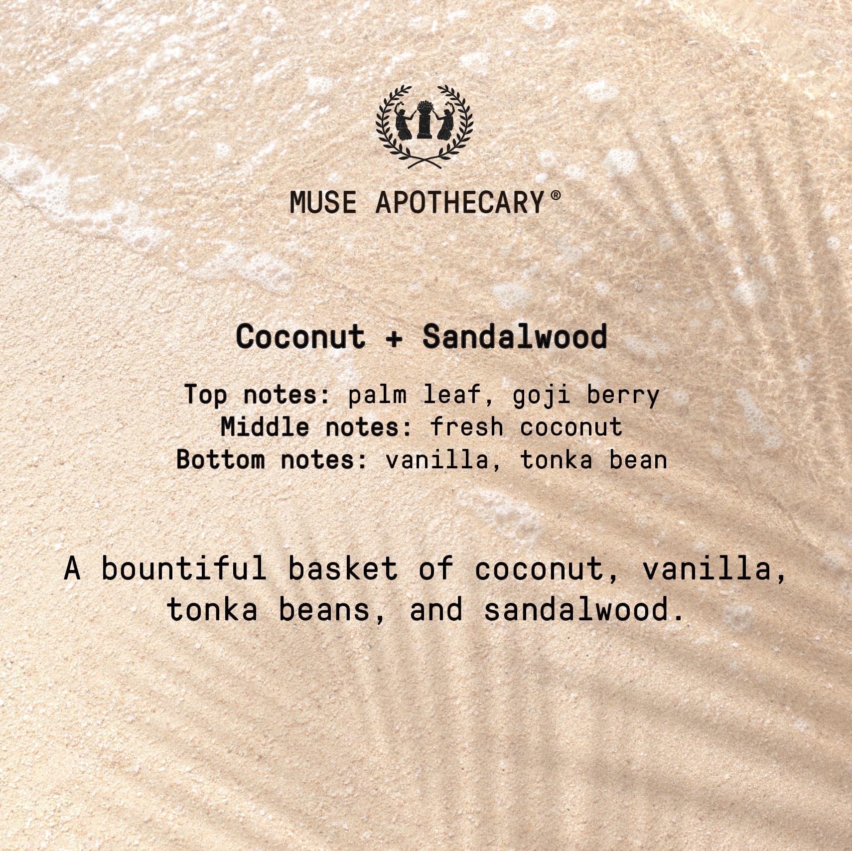 Format pratique pour le sac ou la salle de bains, Muse Apothecary Hand Ritual.