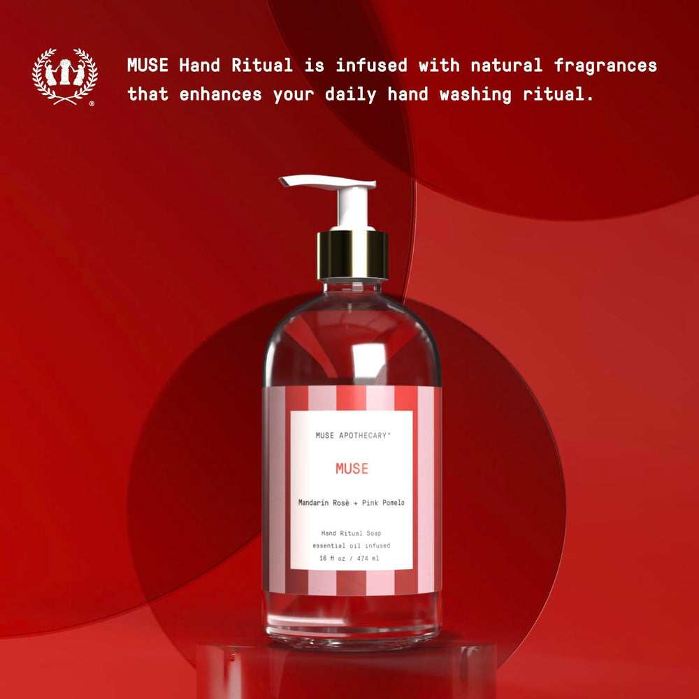 Muse Apothecary Hand Ritual – Formule sans cruauté certifiée pour le soin quotidien.