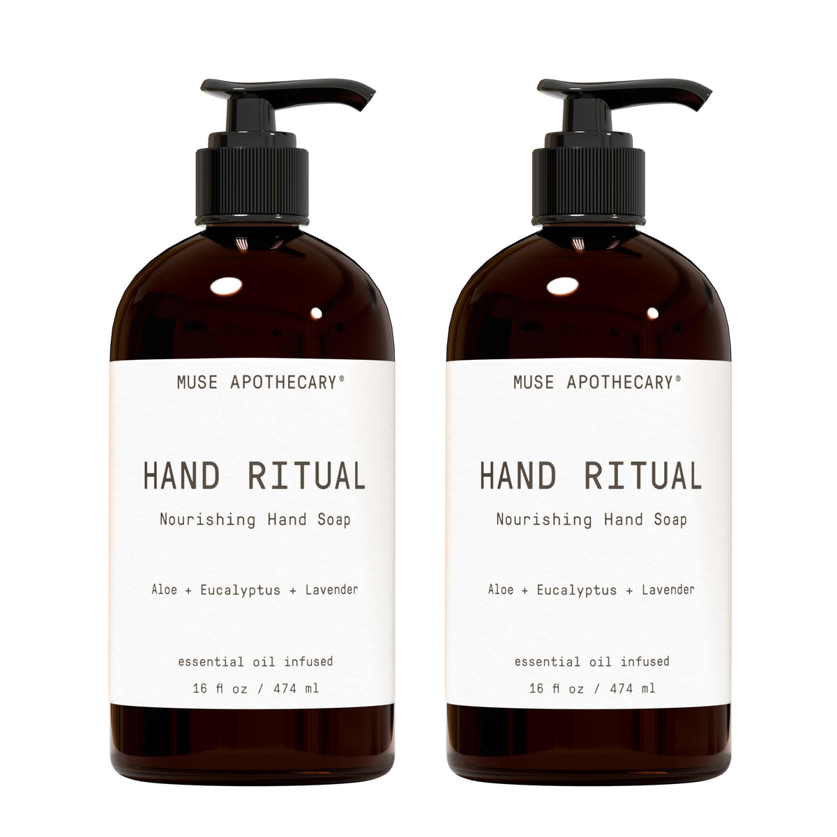 Muse Apothecary Hand Ritual bouteille élégante et mousse onctueuse pour hydrater les mains