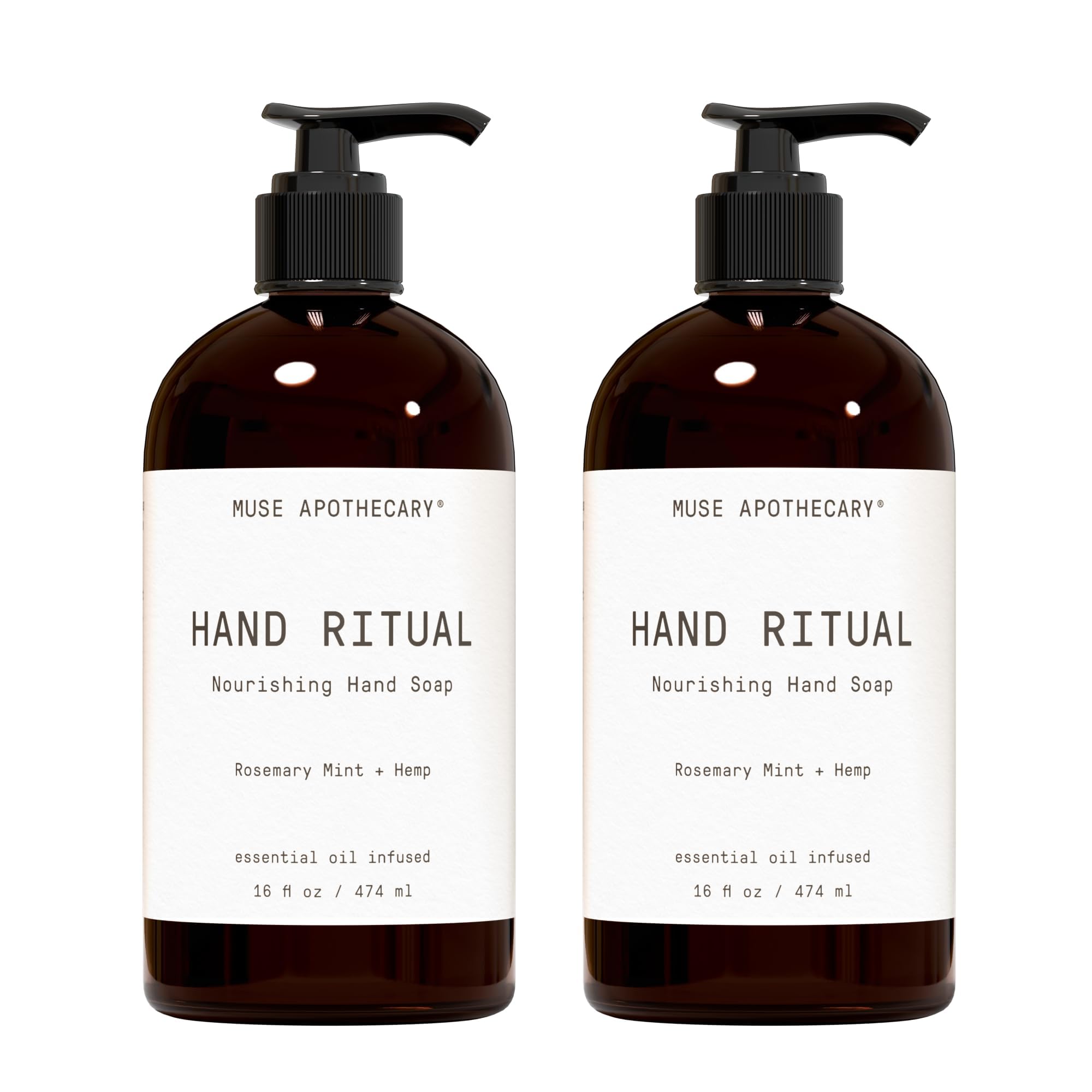 Muse Apothecary Rituel des Mains – bouteille élégante prête pour un rituel aromathérapeutique quotidien.