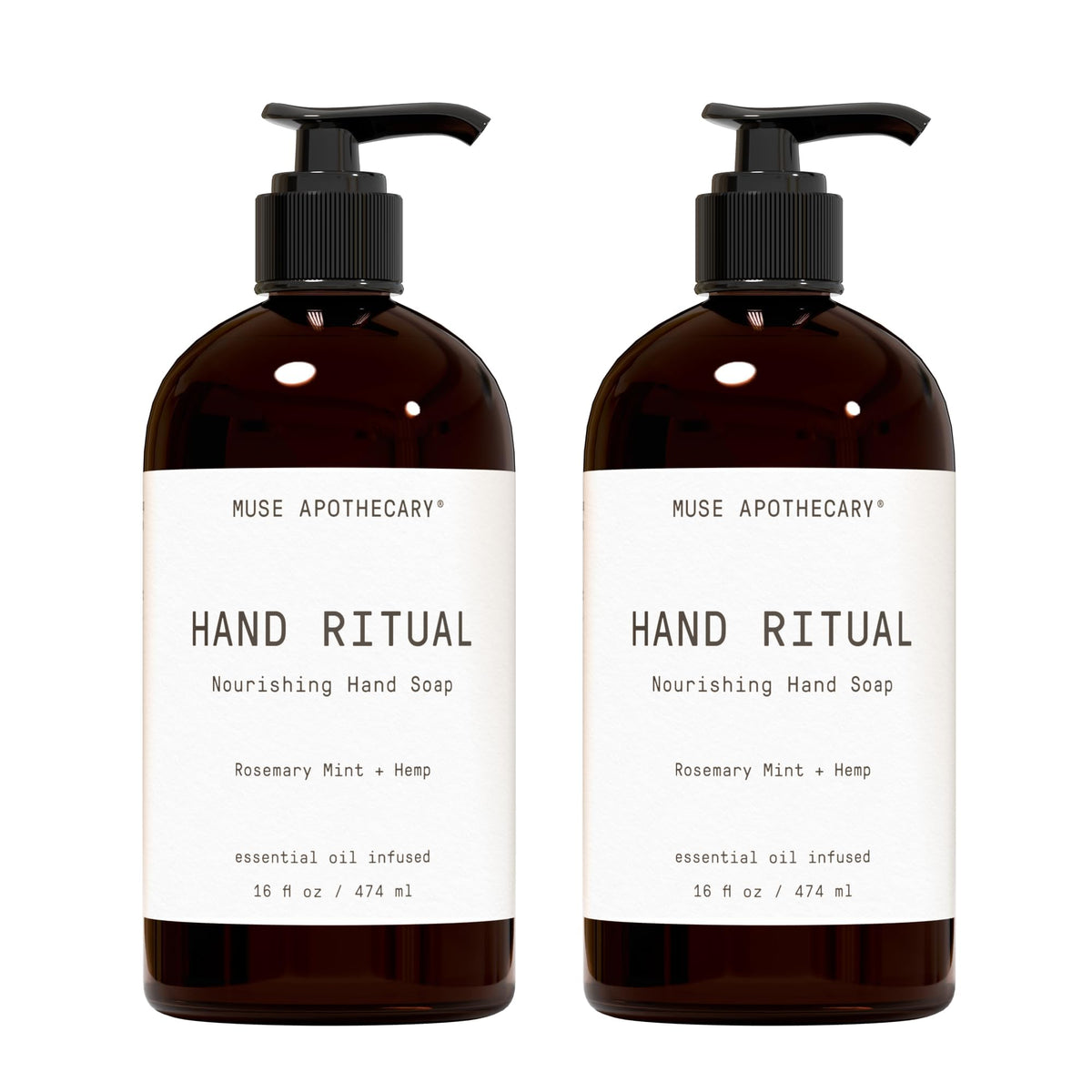 Muse Apothecary Rituel des Mains – bouteille élégante prête pour un rituel aromathérapeutique quotidien.