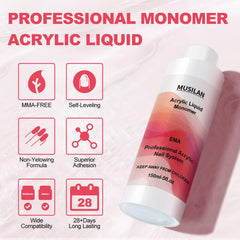 MUSILAN liquide acrylique 2x150ml – bouteilles faciles à manipuler pour débutants.