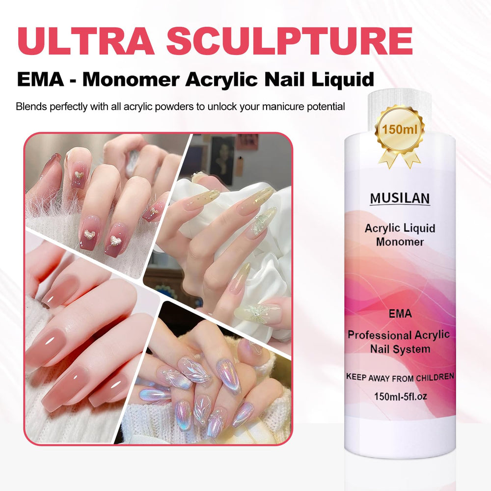 MUSILAN liquide acrylique 2x150ml – étiquettes claires facilitant la préparation.