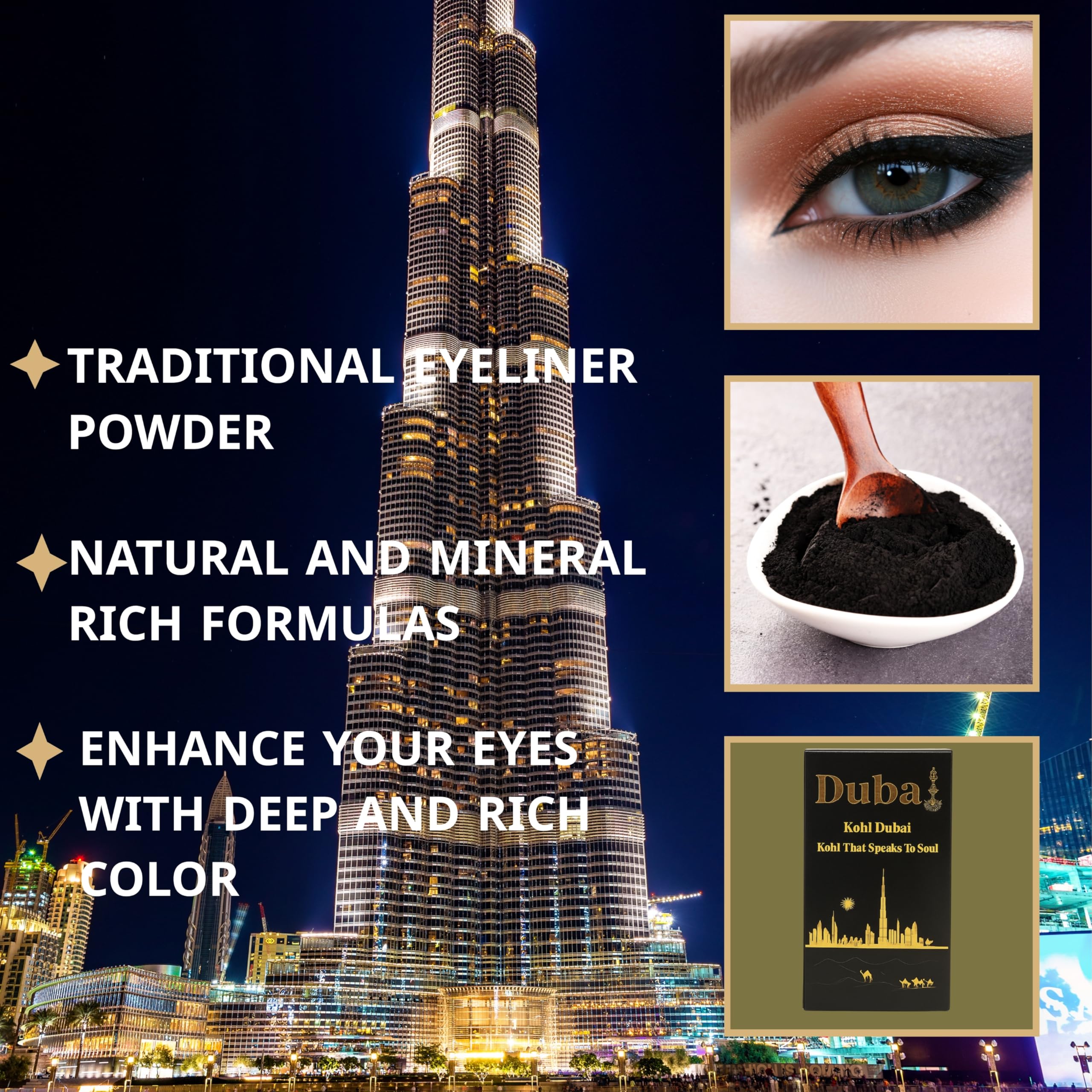Musk Al Tahara Kohl traditionnel pour un noir naturel