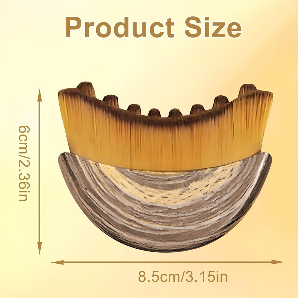 Brosse Gua Sha Mustio pour le visage, accessoire polyvalent pour massage doux.