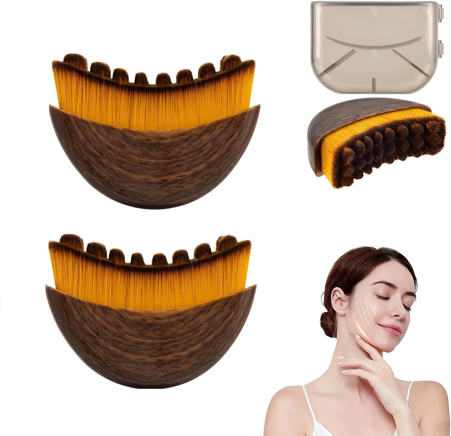 Mustio brosse lymphatique contour visage: drainage ciblé et tonification.