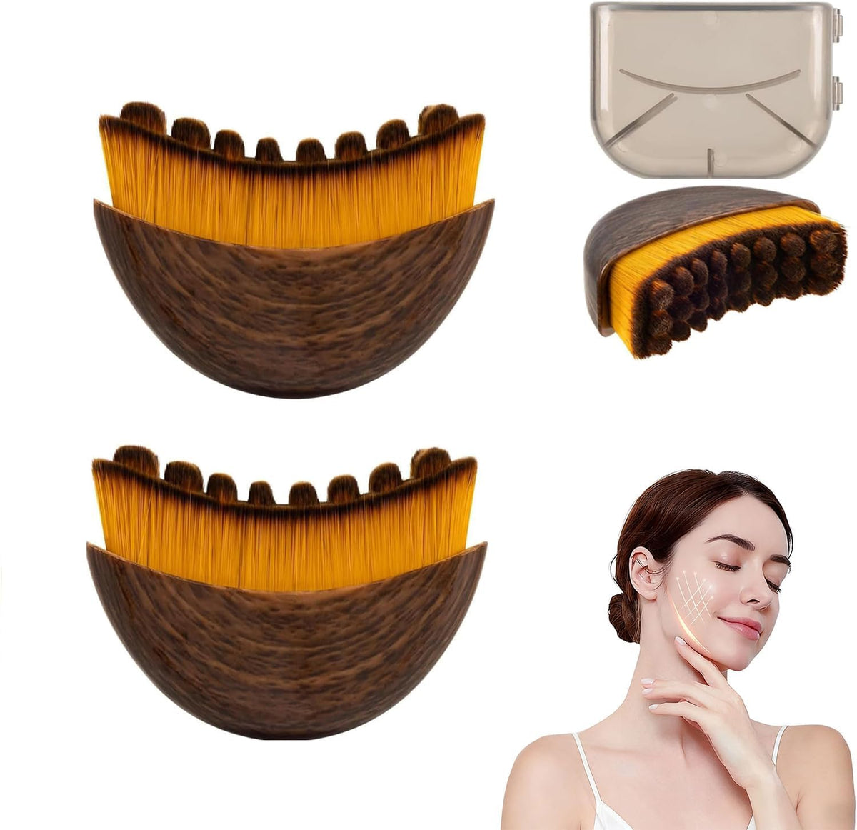 Mustio brosse lymphatique contour visage: drainage ciblé et tonification.
