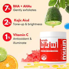 Muun Gommage Zone Bikini – application douce avant épilation.