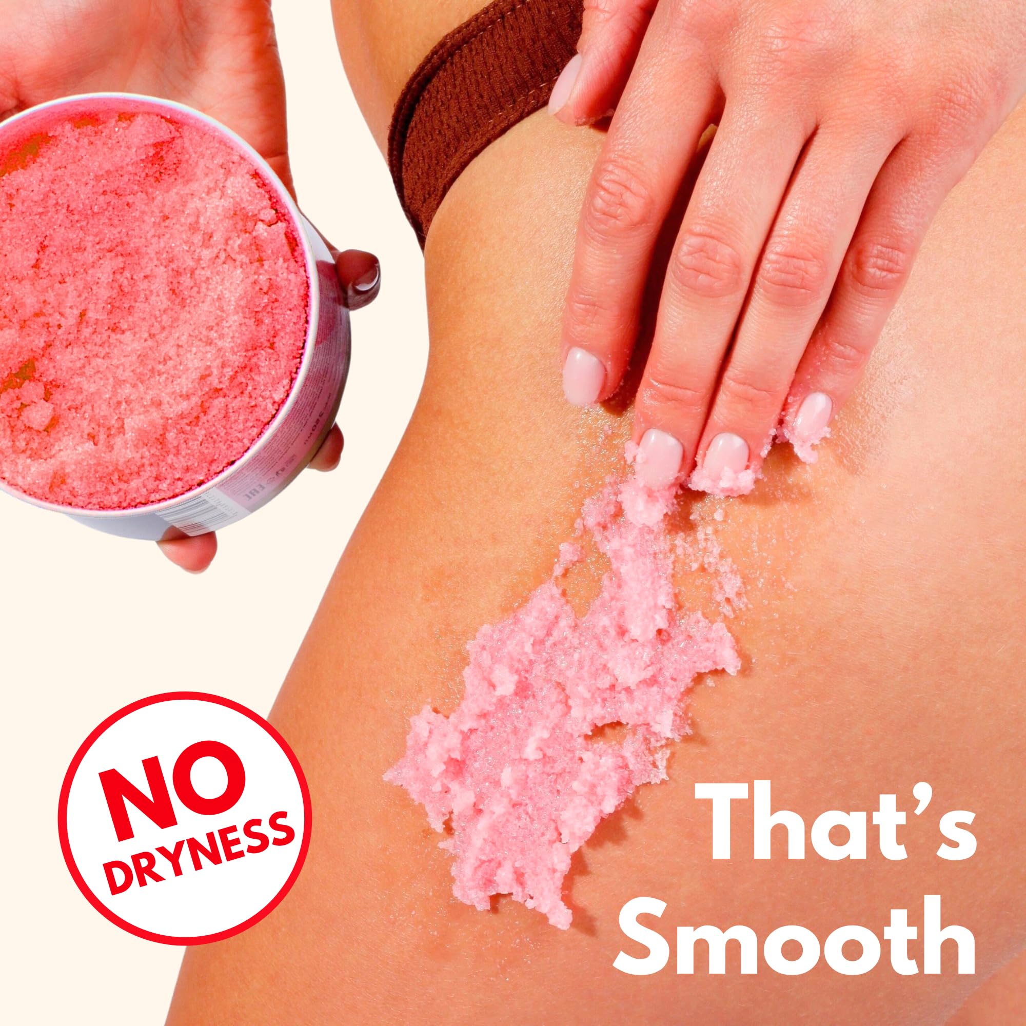 Muun Gommage Zone Bikini – parfum Fraise-Pêche pour spa maison.