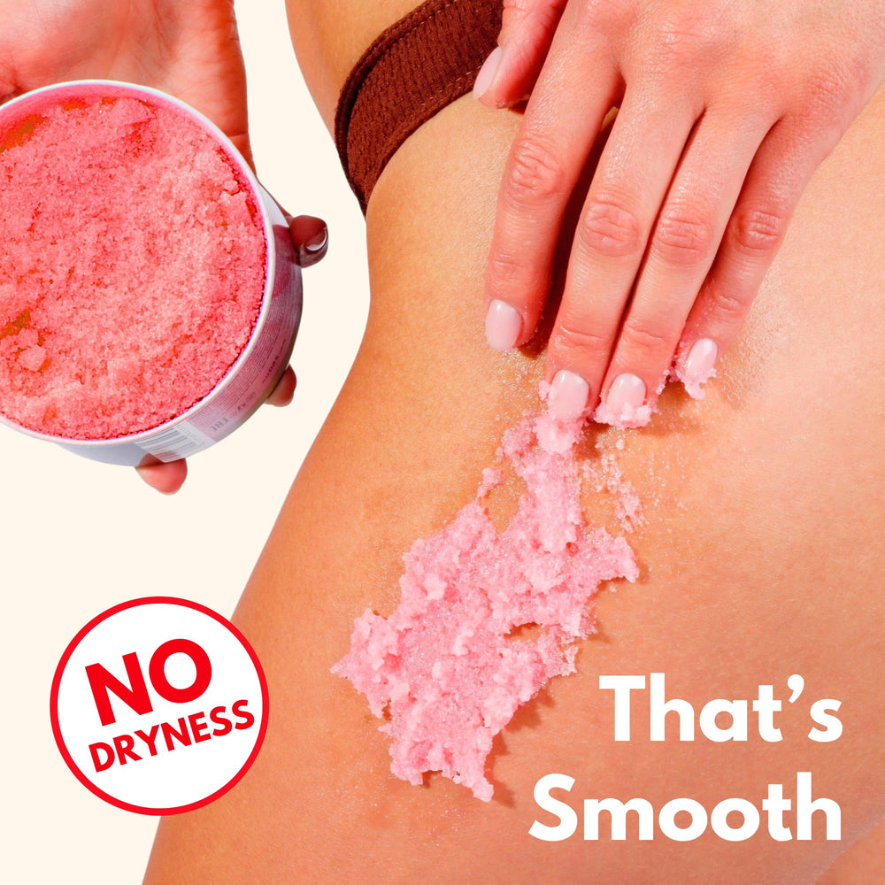 Muun Gommage Zone Bikini – parfum Fraise-Pêche pour spa maison.