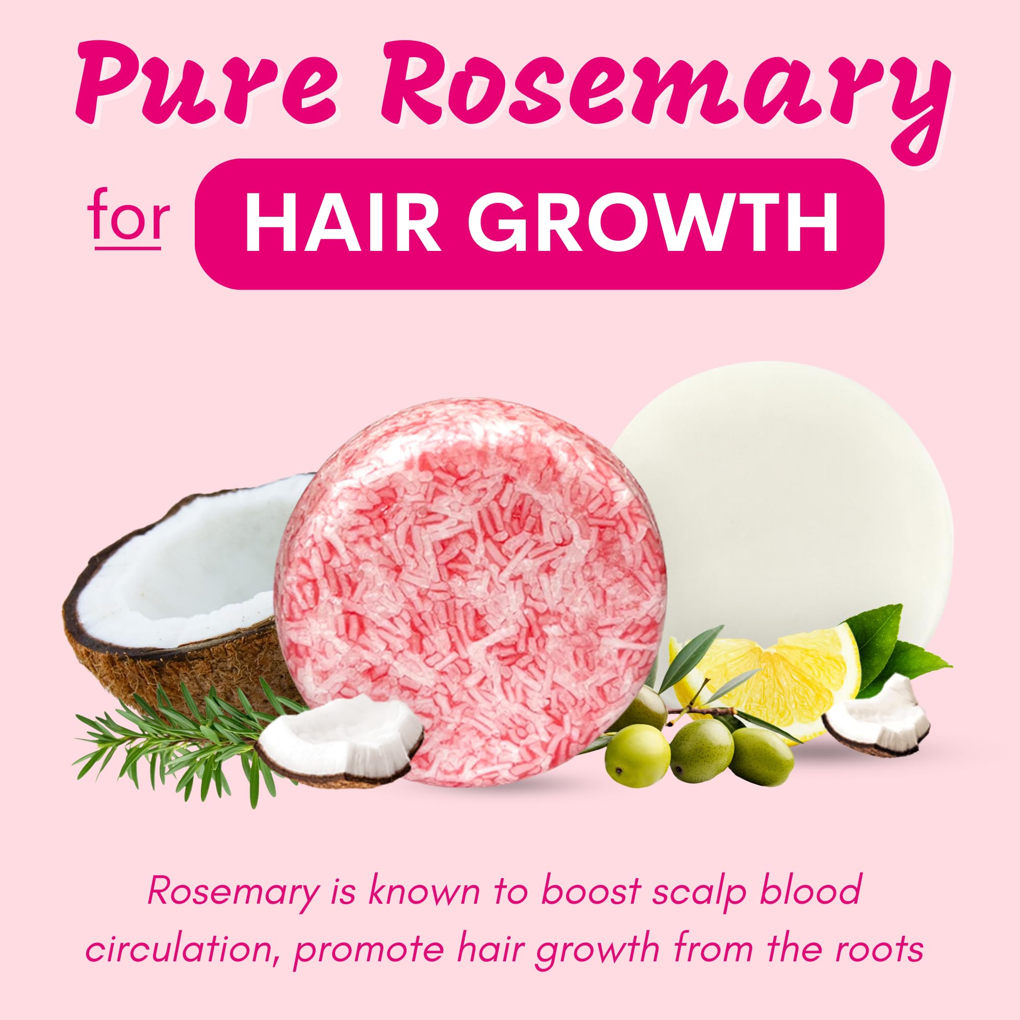 Muun Rosemary Shampoing Solide Set – texture riche pour un lavage en douceur.