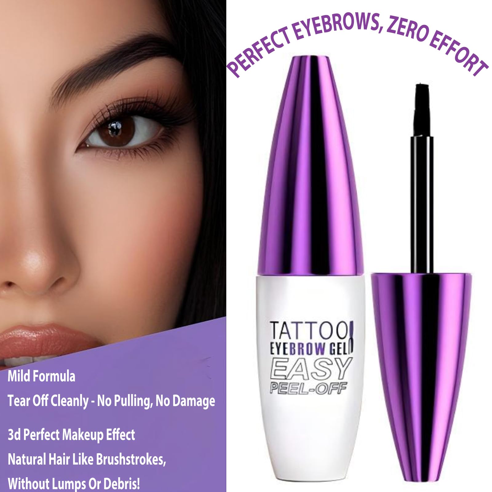 MVC tatouage-sourcils gel coloration naturelle, s’adapte à tous les tons de peau.