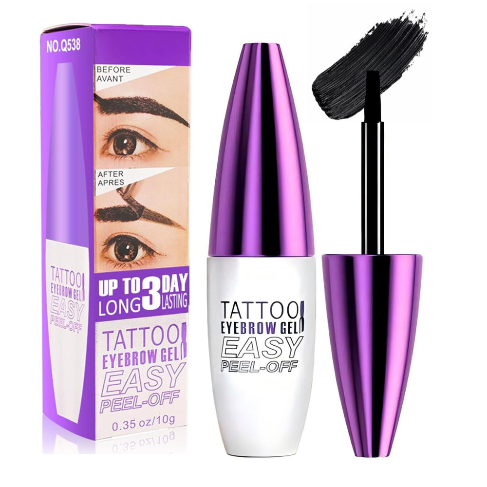 MVC tatouage-sourcils gel decollable, avec brosse, pour une application précise.