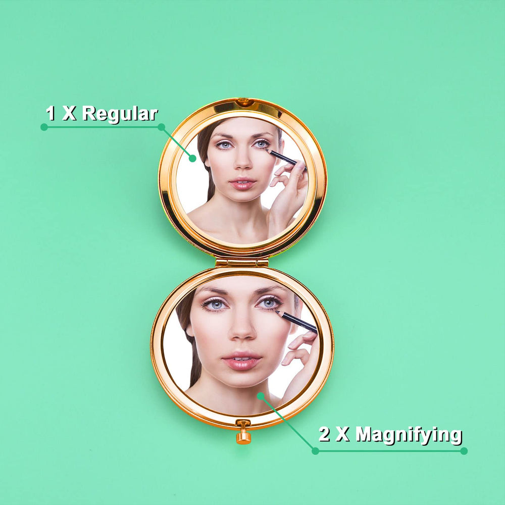 Miroir Mwphuy avec face loupe pour vérifier les détails du maquillage.