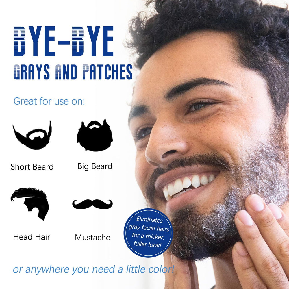 Mxvbaty barbe noir éclat durable sans bavure même après la douche.