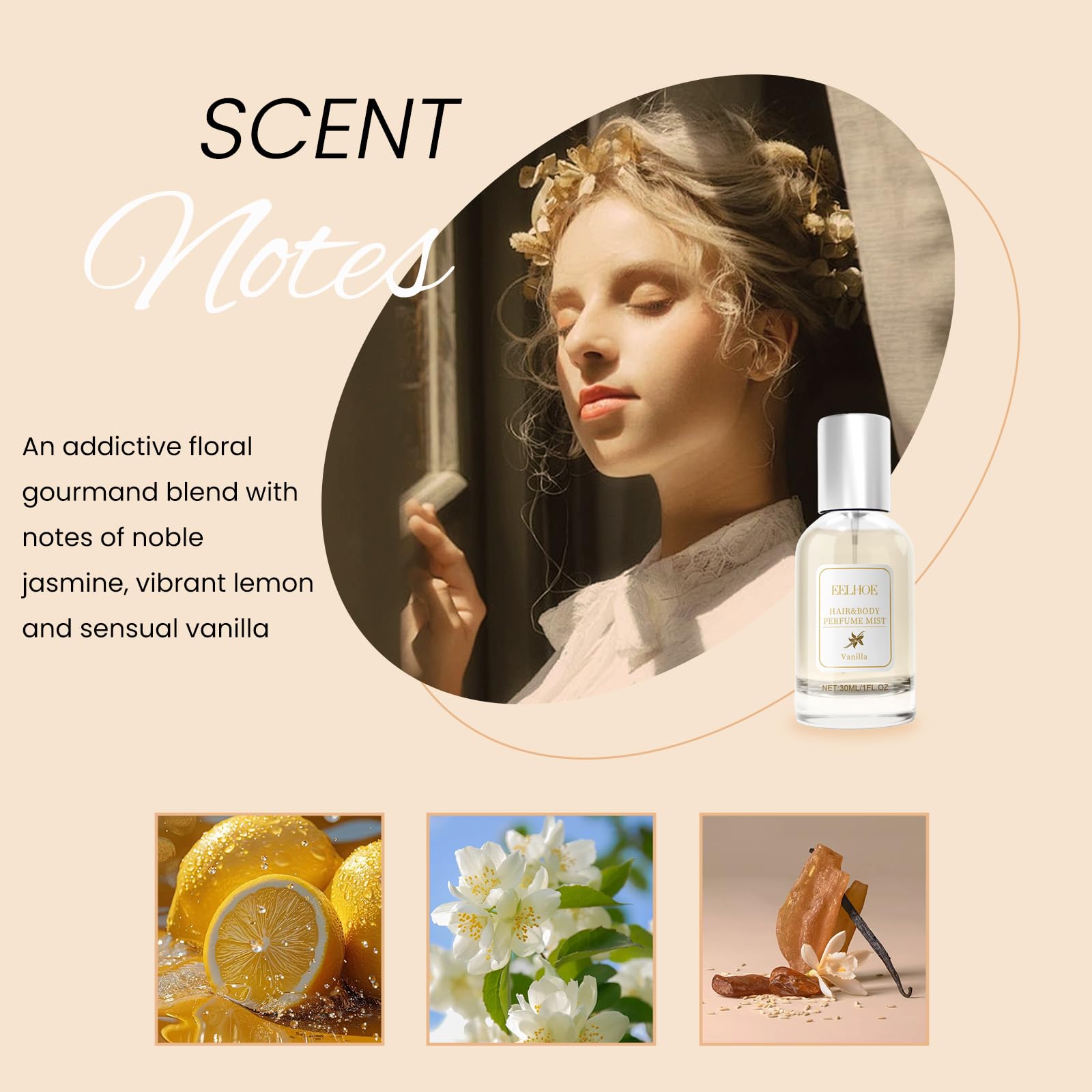 Senteur noble Mxvbaty jasmin citron vanille : parfum moderne.
