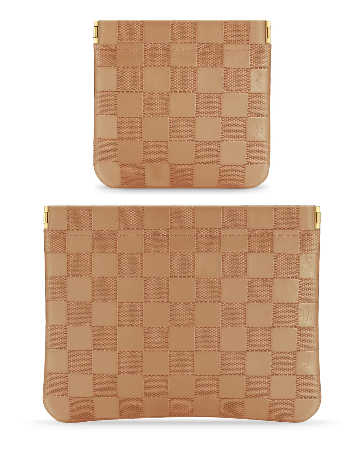Trousse MXXUUOOM en cuir avec ouverture pince pour un accès rapide.