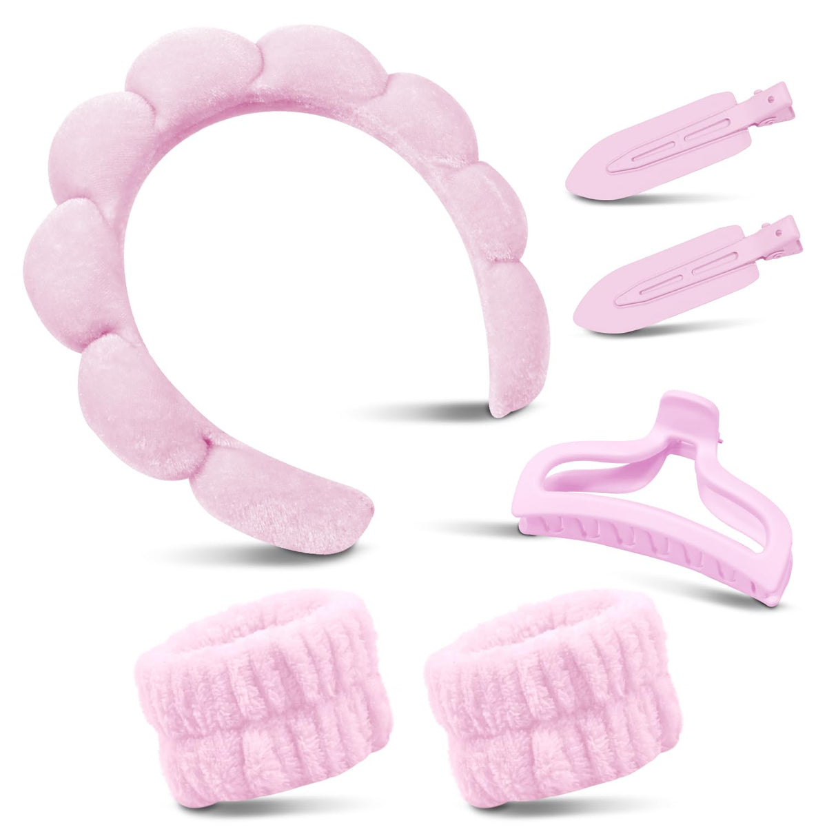 my novel things bandeau spa lavage visage rose, absorption élevée préserve les cheveux