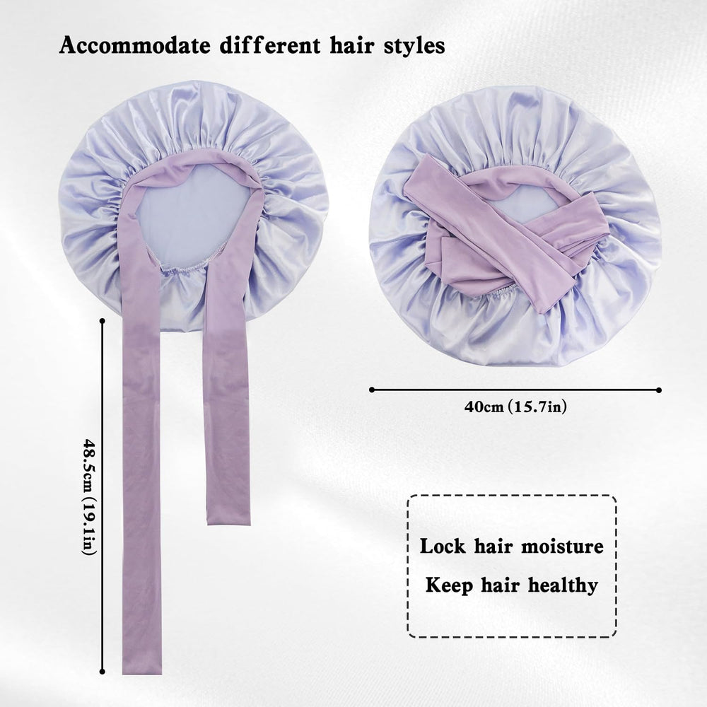 my novel things bonnet satin violet grand taille, douceur et maintien.