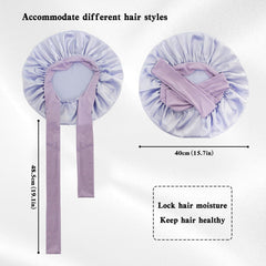 my novel things bonnet satin violet grand taille, douceur et maintien.