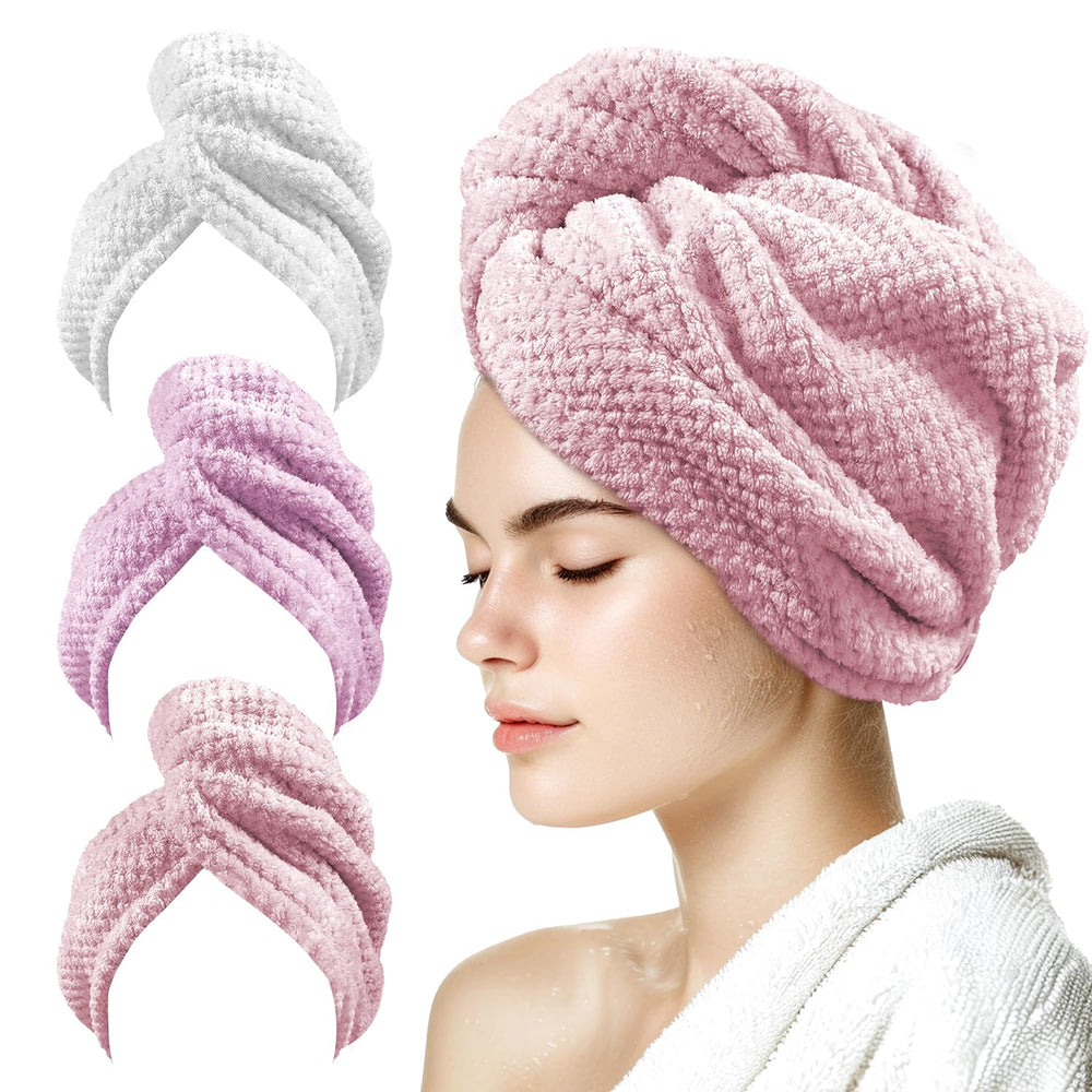 my novel things serviette-capuche rose – enveloppe douce et absorption rapide pour cheveux