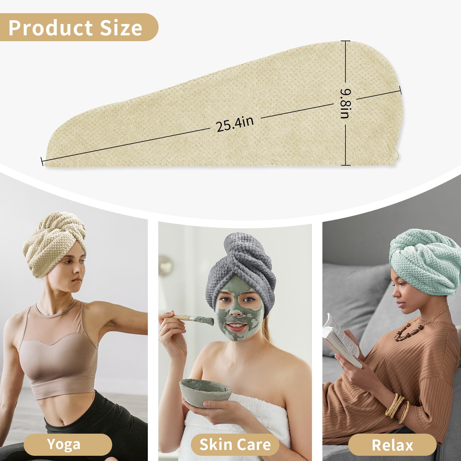 my novel things wrap cheveux microfibre durable, résiste aux lavages répétés
