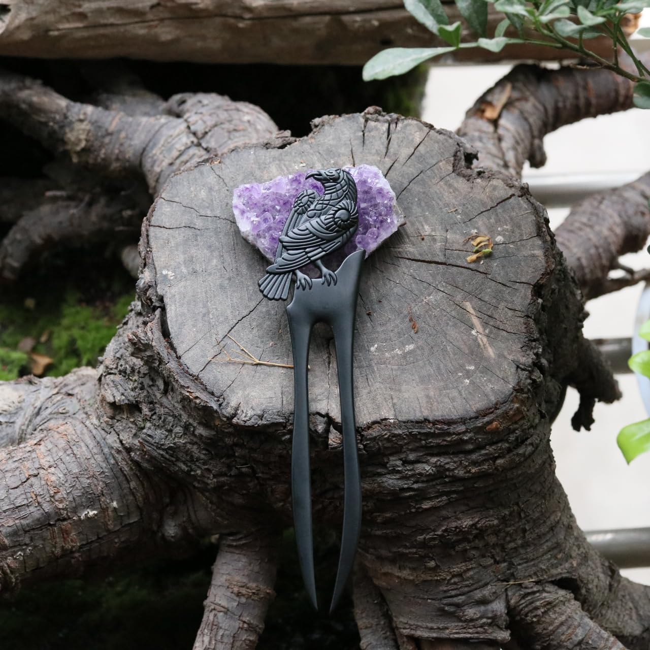 MYAROMA FINDINGS accessoire coiffure corbeau pour festivals Renaissance