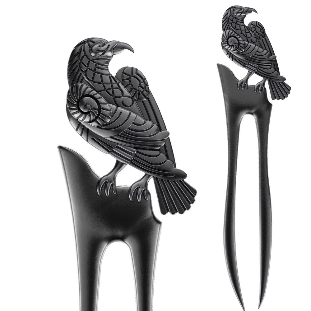 MYAROMA FINDINGS pin forme U corbeau Viking, maintien efficace sur cheveux épais