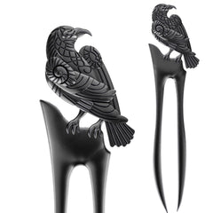 MYAROMA FINDINGS pin forme U corbeau Viking, maintien efficace sur cheveux épais